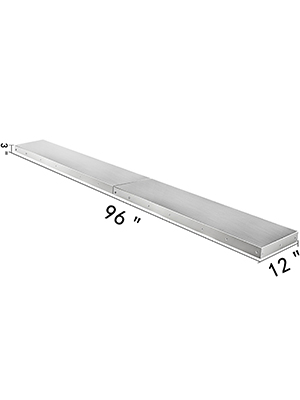VEVOR Concession Shelf 96L x 12W Inch Stainless Steel Drop Down Folding Serving Food Shelf Stand Serving for Concession Trailer Serving Window