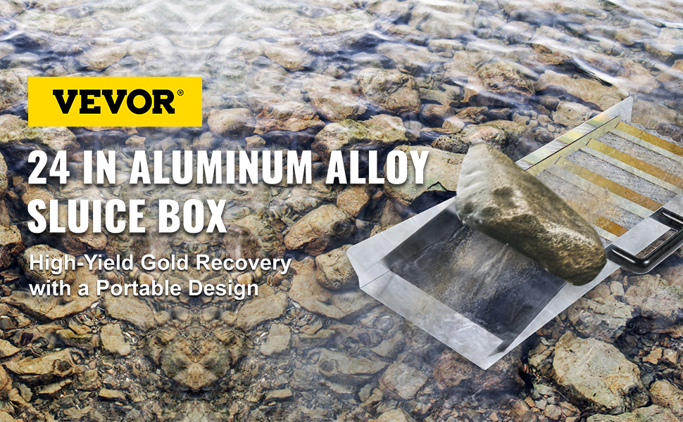 aluminum sluice box,24 ft,5.1 lbs