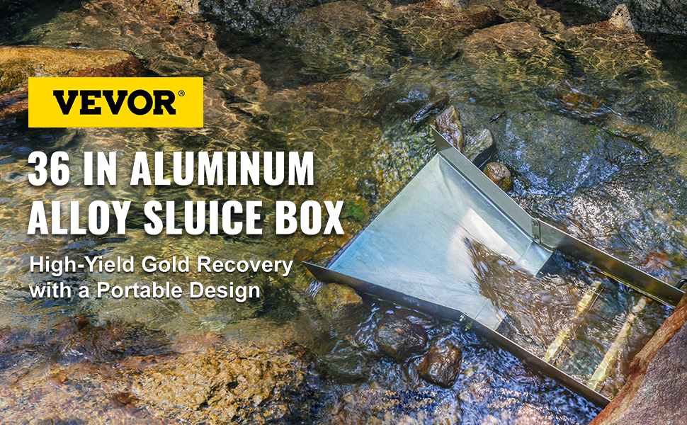 aluminum sluice box,36 ft,7.5 lbs
