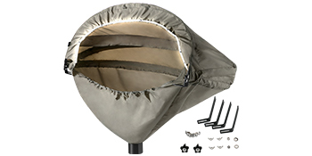 VEVOR Miter Saw Hood, 5000-L Lighted Dust Solution For Miter Saws, Chop Shop Dust Collection w/Light 110V, Dust Collector Compatible with all Miter Saws, Accessory Holes, Carrying Bag