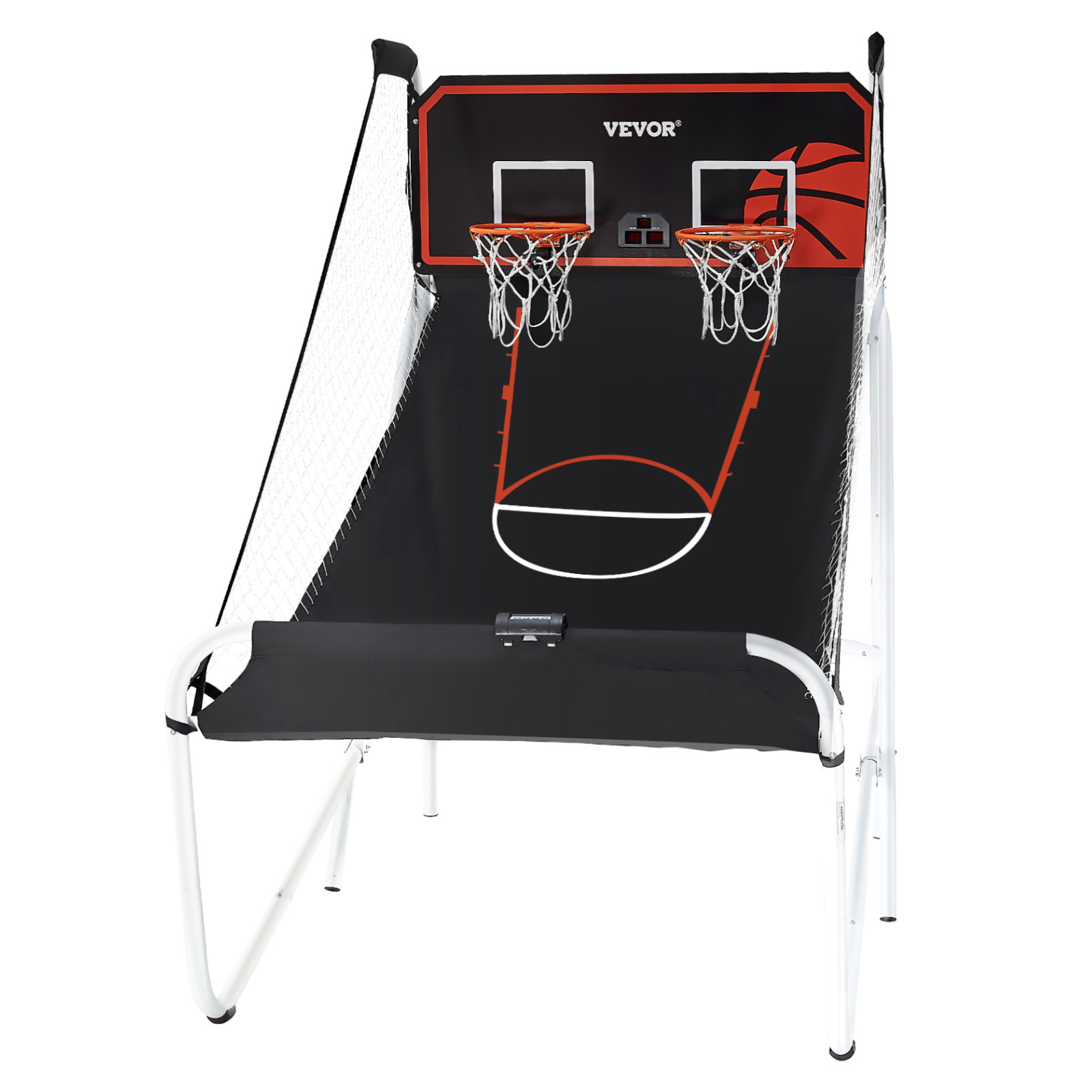 VEVOR Indoor Double Shot Basketball Arcade Game Iron Cage 2 Player 5/4 Balls - Picture 38 of 50