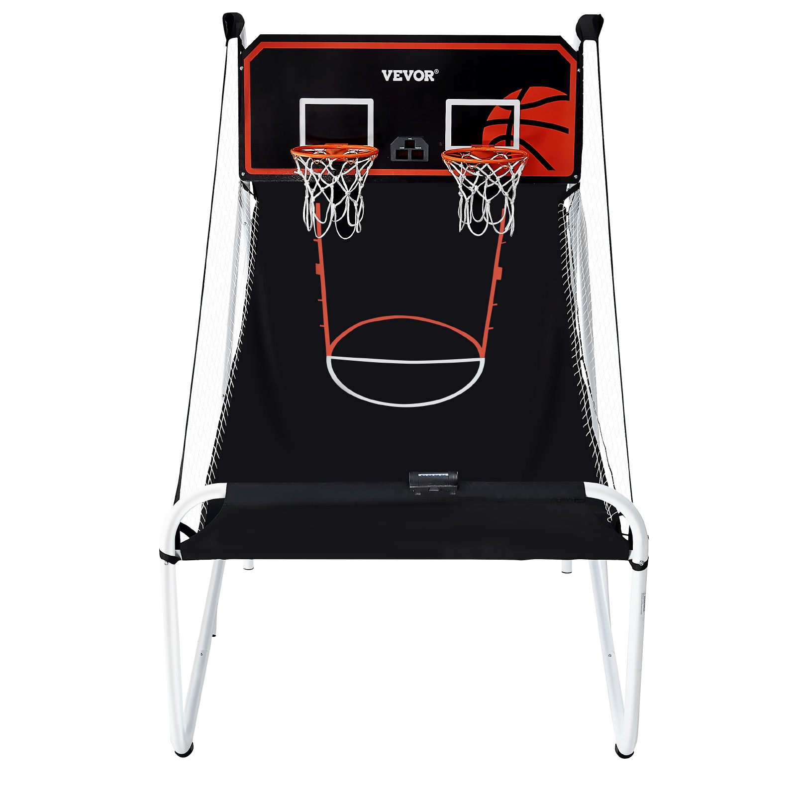 VEVOR Indoor Double Shot Basketball Arcade Game Iron Cage 2 Player 5/4 Balls - Picture 35 of 50