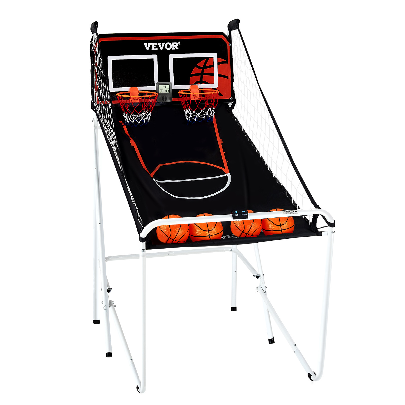 VEVOR Indoor Double Shot Basketball Arcade Game Iron Cage 2 Player 5/4 Balls - Picture 50 of 50