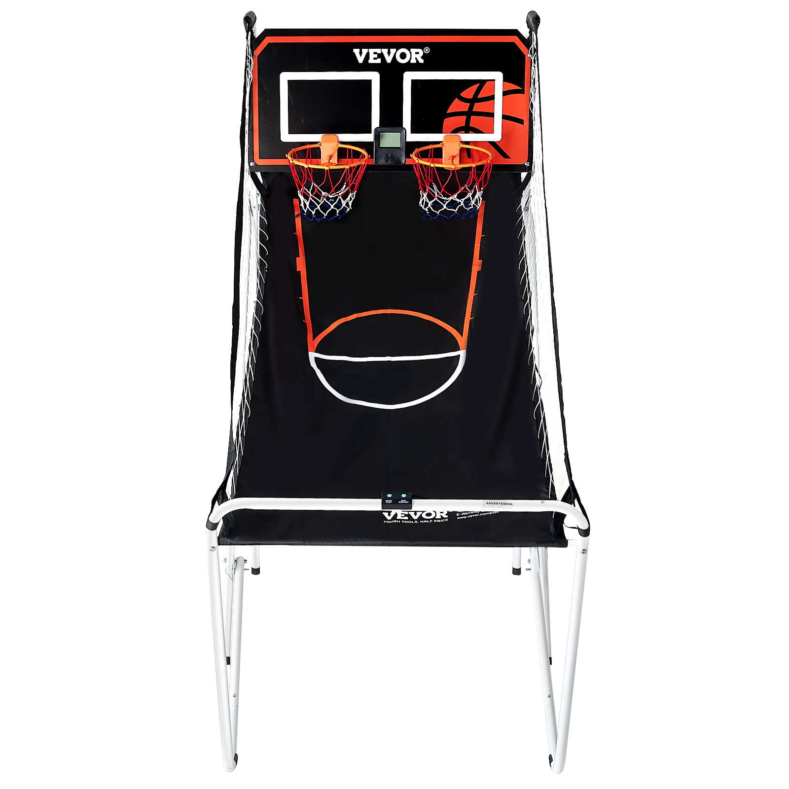 VEVOR Indoor Double Shot Basketball Arcade Game Iron Cage 2 Player 5/4 Balls - Picture 47 of 50