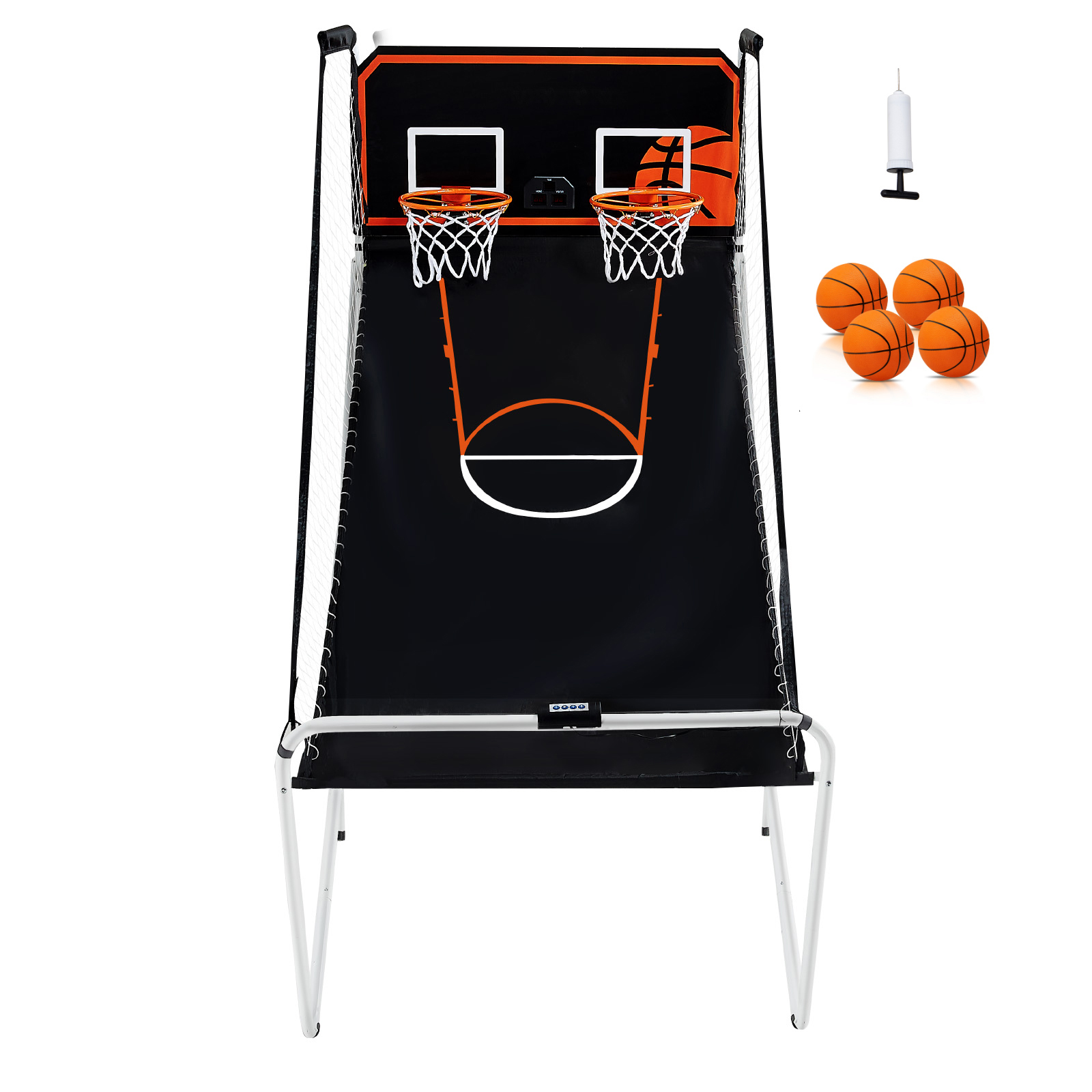 Indoor Double Shot Basketball Arcade Game Iron Cage 2 Player 5/4 Balls - Picture 15 of 50