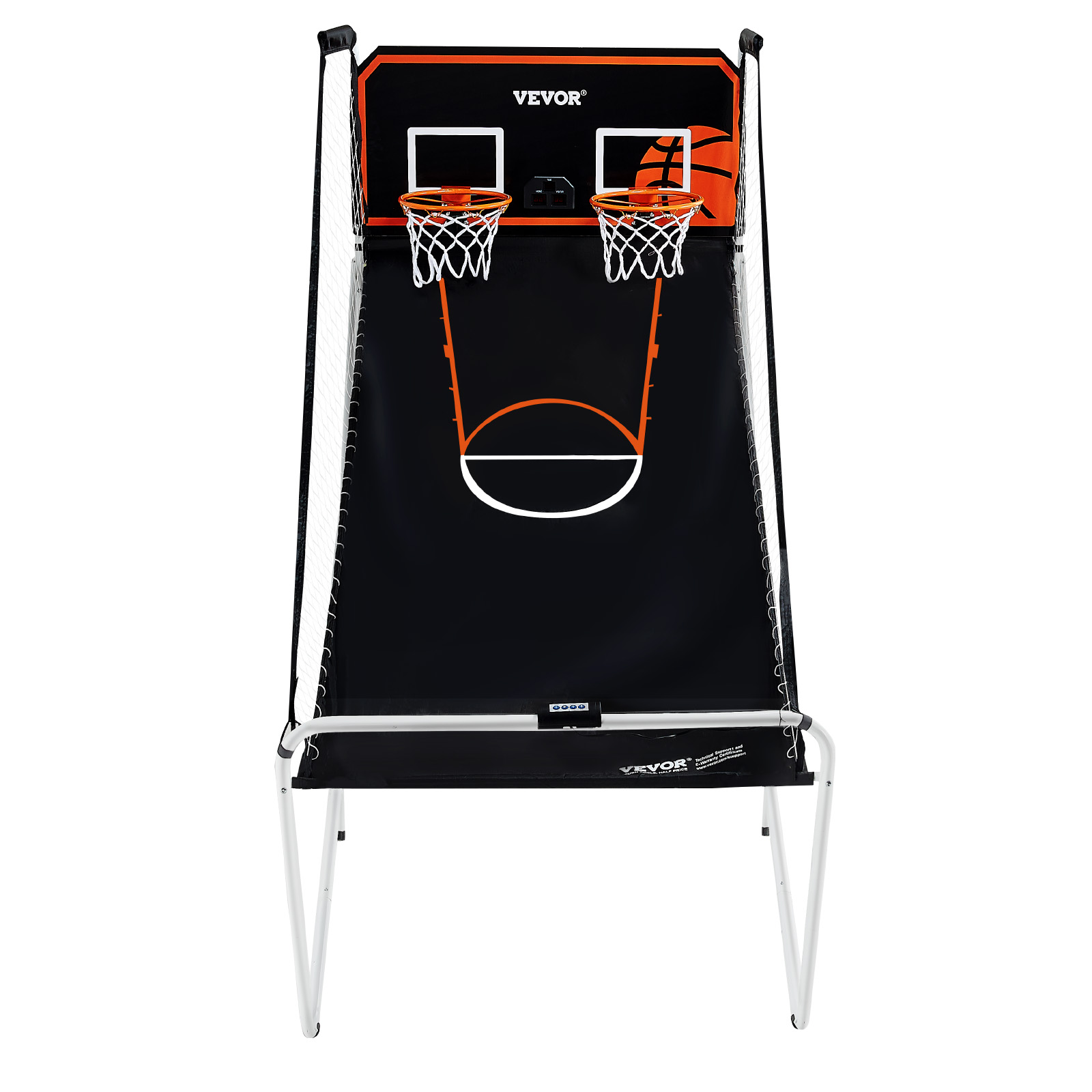 VEVOR Indoor Double Shot Basketball Arcade Game Iron Cage 2 Player 5/4 Balls - Picture 23 of 50