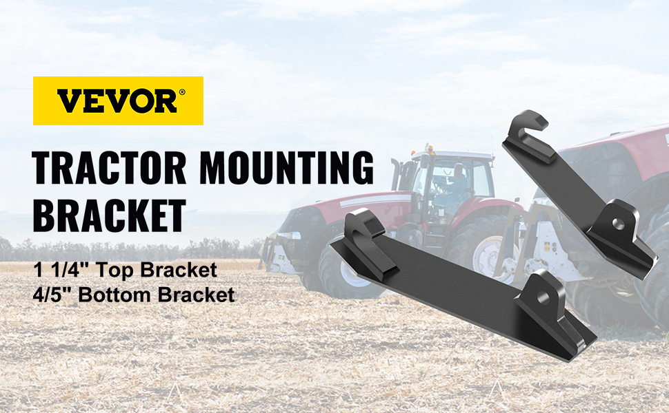 VEVOR Tractor Mounting Brackets 1 1/4" Top Bracket Weld on Quick Attach