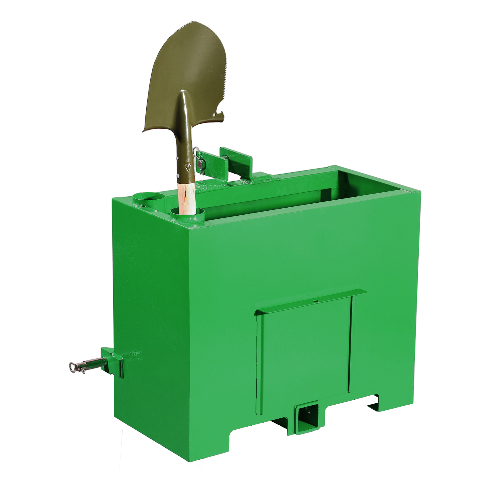 Ballast Box 3 Point Category 1 Tractor Quick Tach Hitch Counterweight Green Red