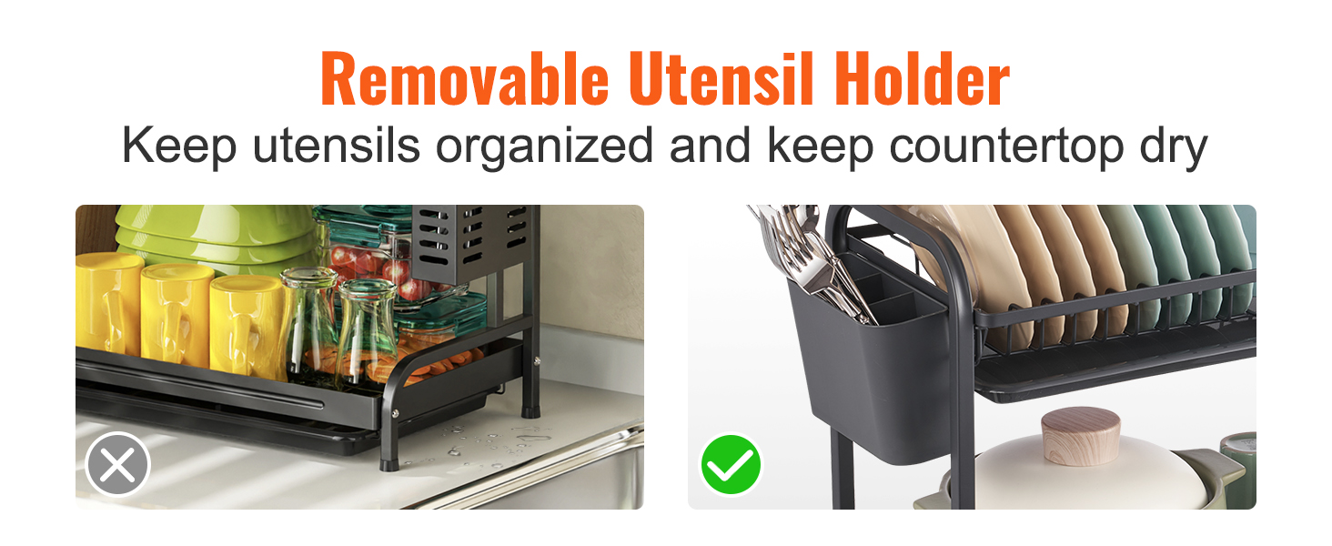 Égouttoir à Vaisselle Compact Pour Plan De Travail - Gain De Place, Rangement Optimisé - Idéal Pour Cuisine Familiale Ou Petite Surface