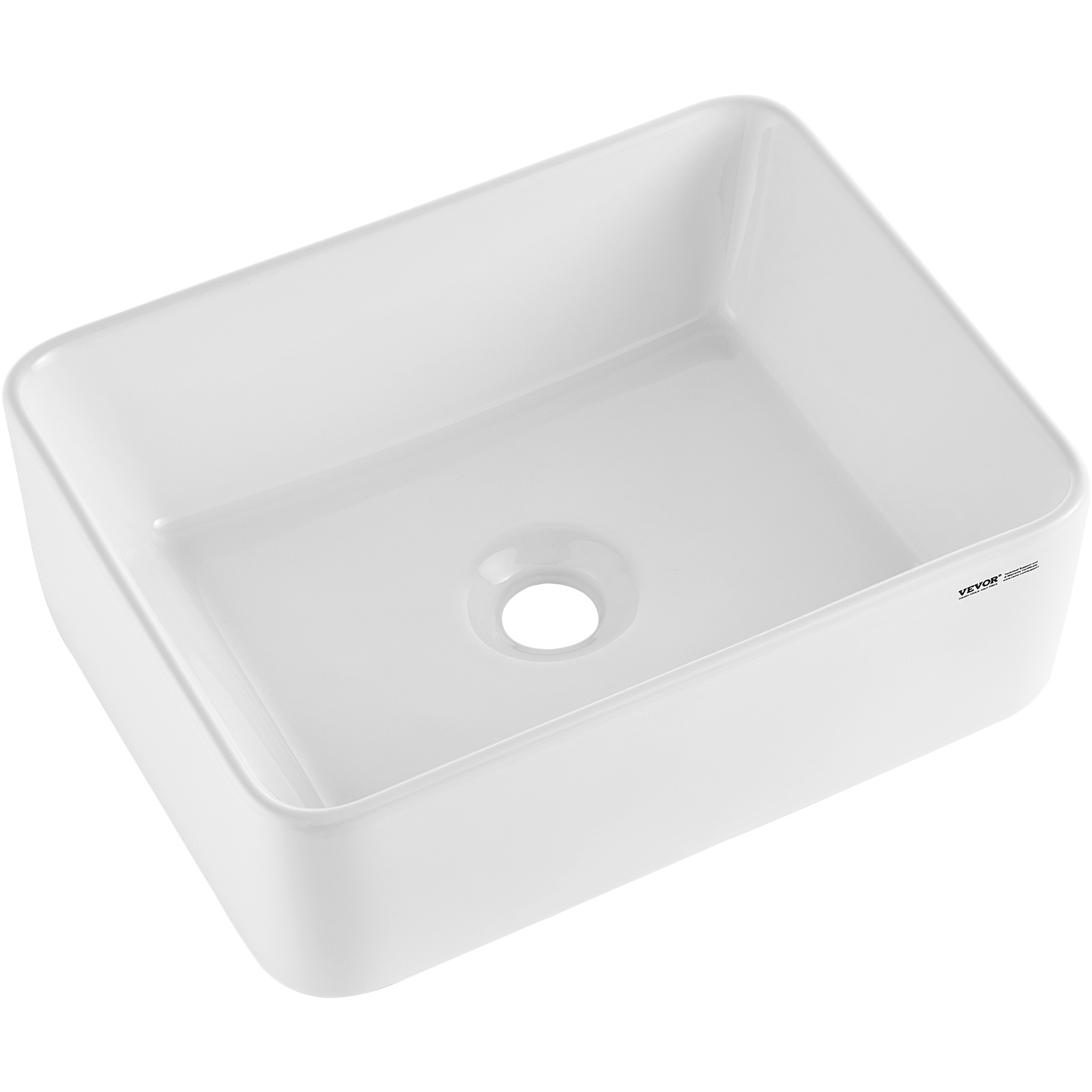 VEVOR Modern Ceramic Vessel Sink 16x12-24x13.8 Bathroom Vanity Bowl Countertop