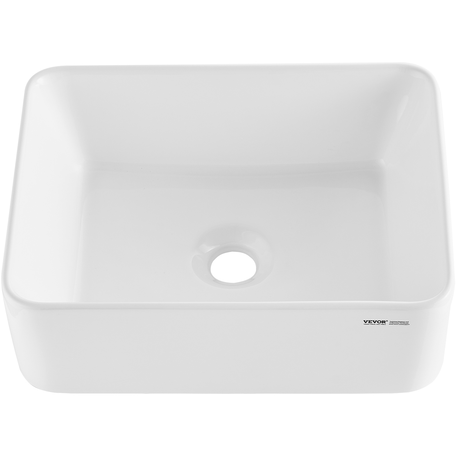 VEVOR Modern Ceramic Vessel Sink 16x12-24x13.8 Bathroom Vanity Bowl Countertop