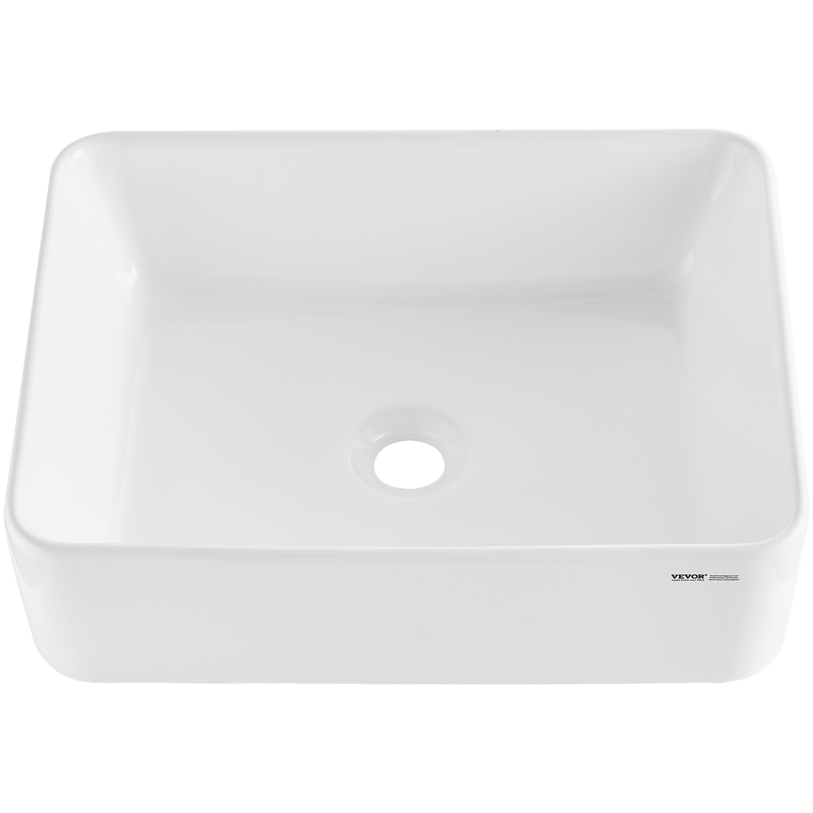 VEVOR Modern Ceramic Vessel Sink 16x12-24x13.8 Bathroom Vanity Bowl Countertop