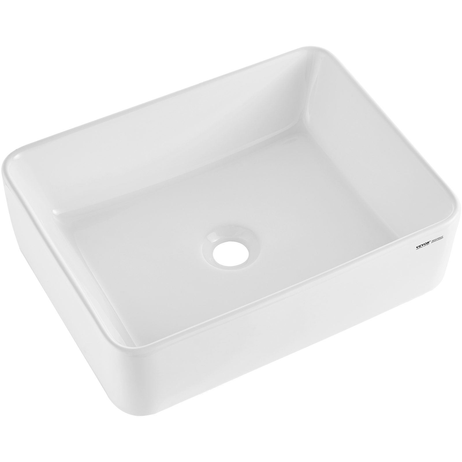 VEVOR Modern Ceramic Vessel Sink 16x12-24x13.8 Bathroom Vanity Bowl Countertop