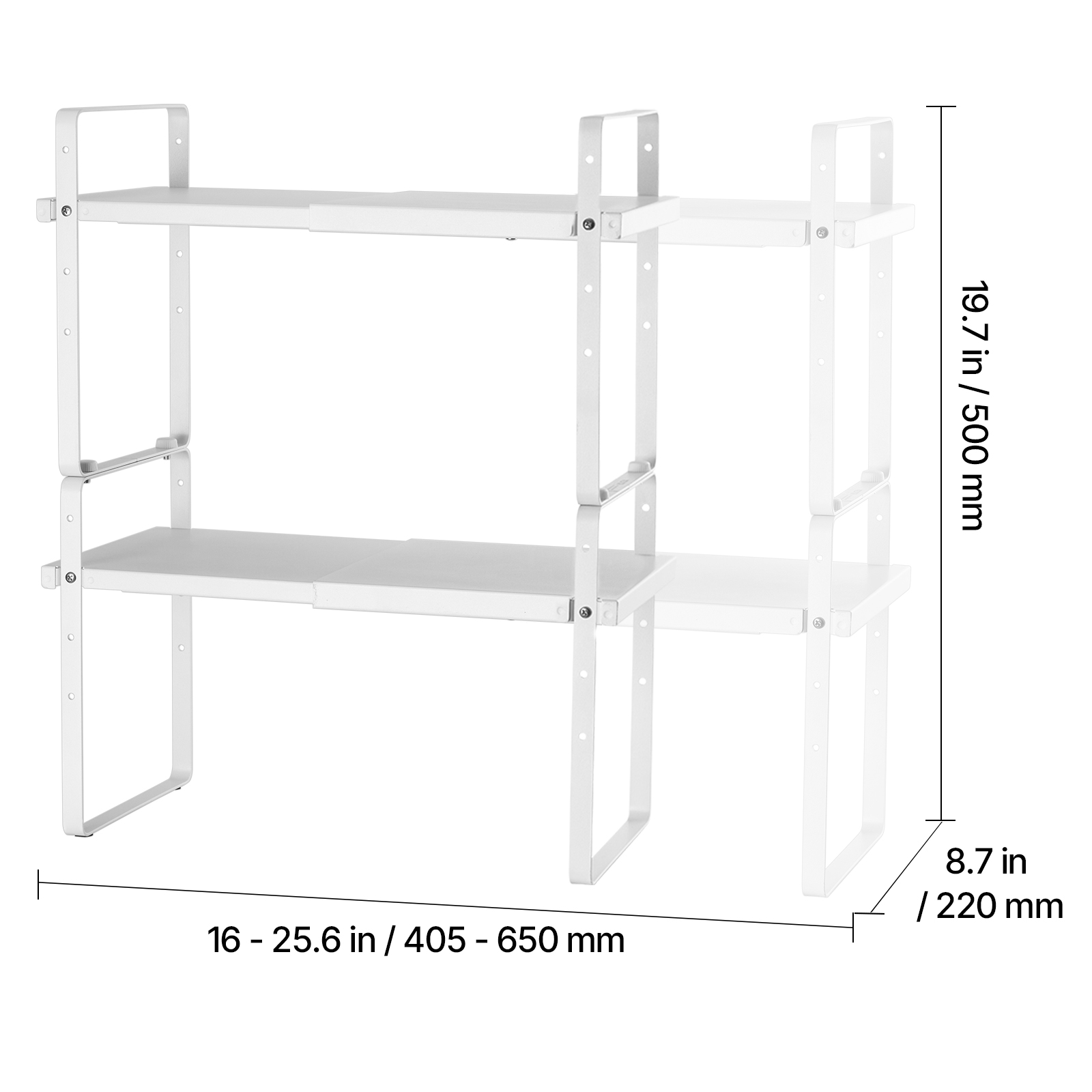 18cm Rack Etagère murale Vevor Étagère à Épices 2 Niveaux Réglable en Hauteur de ...
