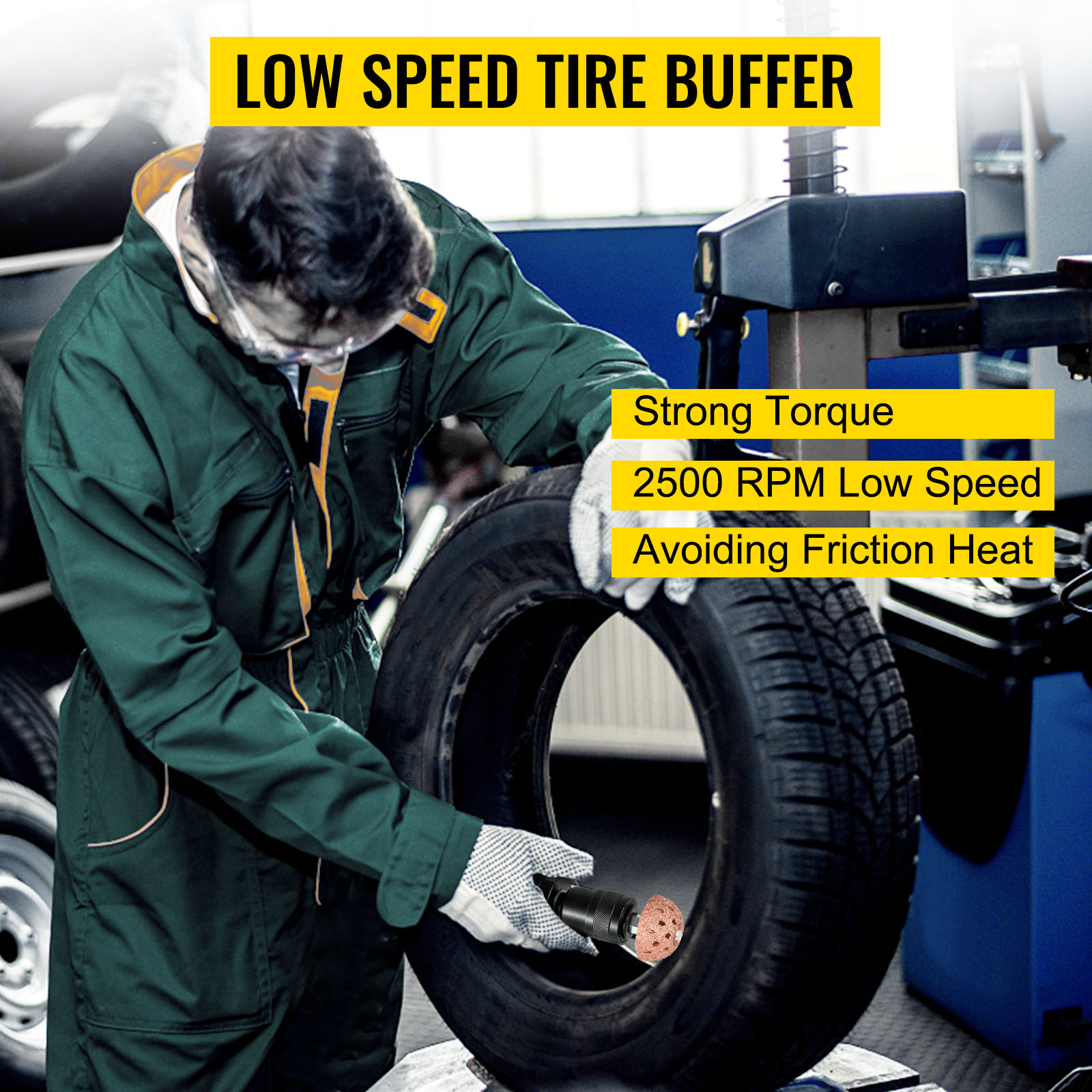Automotive Pneumatic Tire Buffer Buffing Tire Grinder Buffer Repair Car Tire 