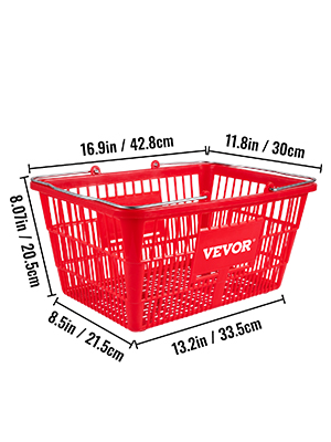 Shopping basket,Iron handle,Red