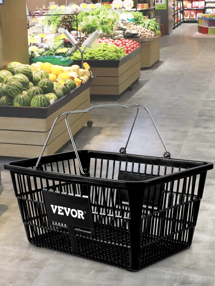 Shopping basket,Iron handle,Black