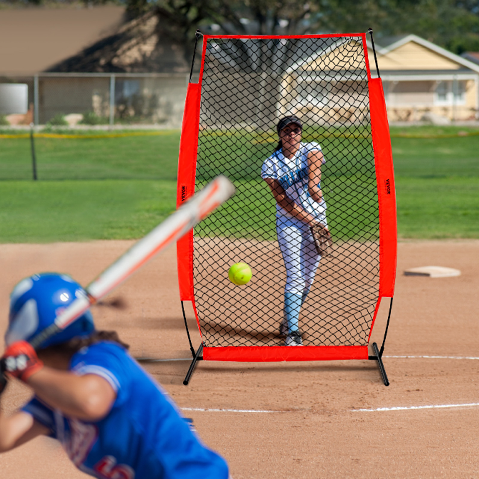 VEVOR I Screen Baseball Pitching Net for Batting Cage Softball Screen 9 Size