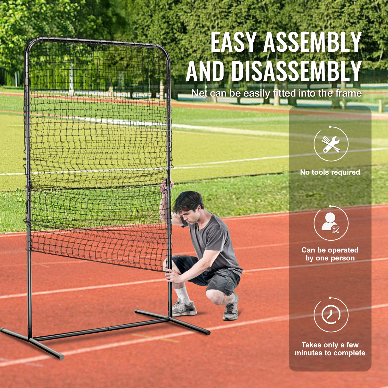 VEVOR I Screen Baseball Pitching Net for Batting Cage Softball Screen 9 Size