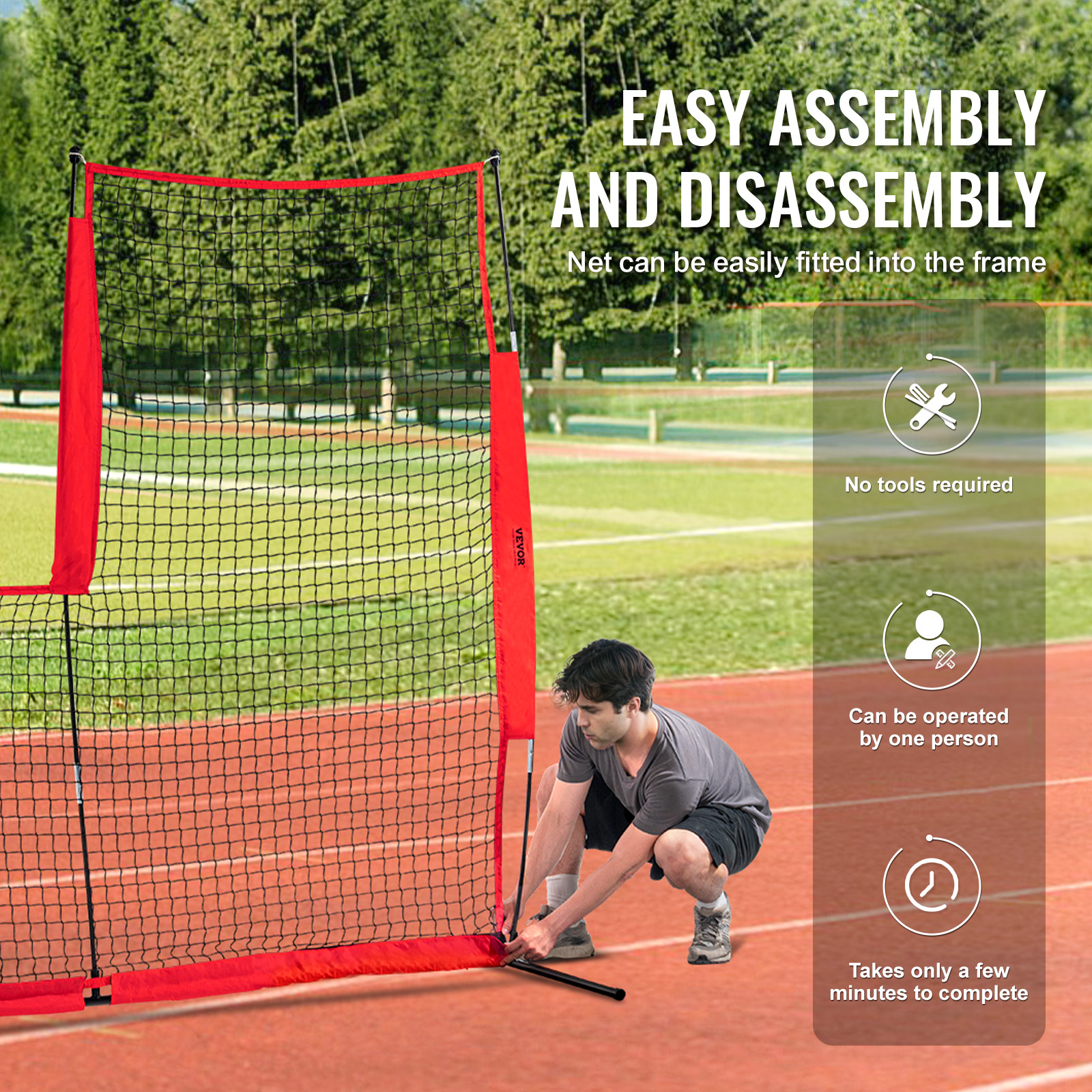 VEVOR I Screen Baseball Pitching Net for Batting Cage Softball Screen 9 Size