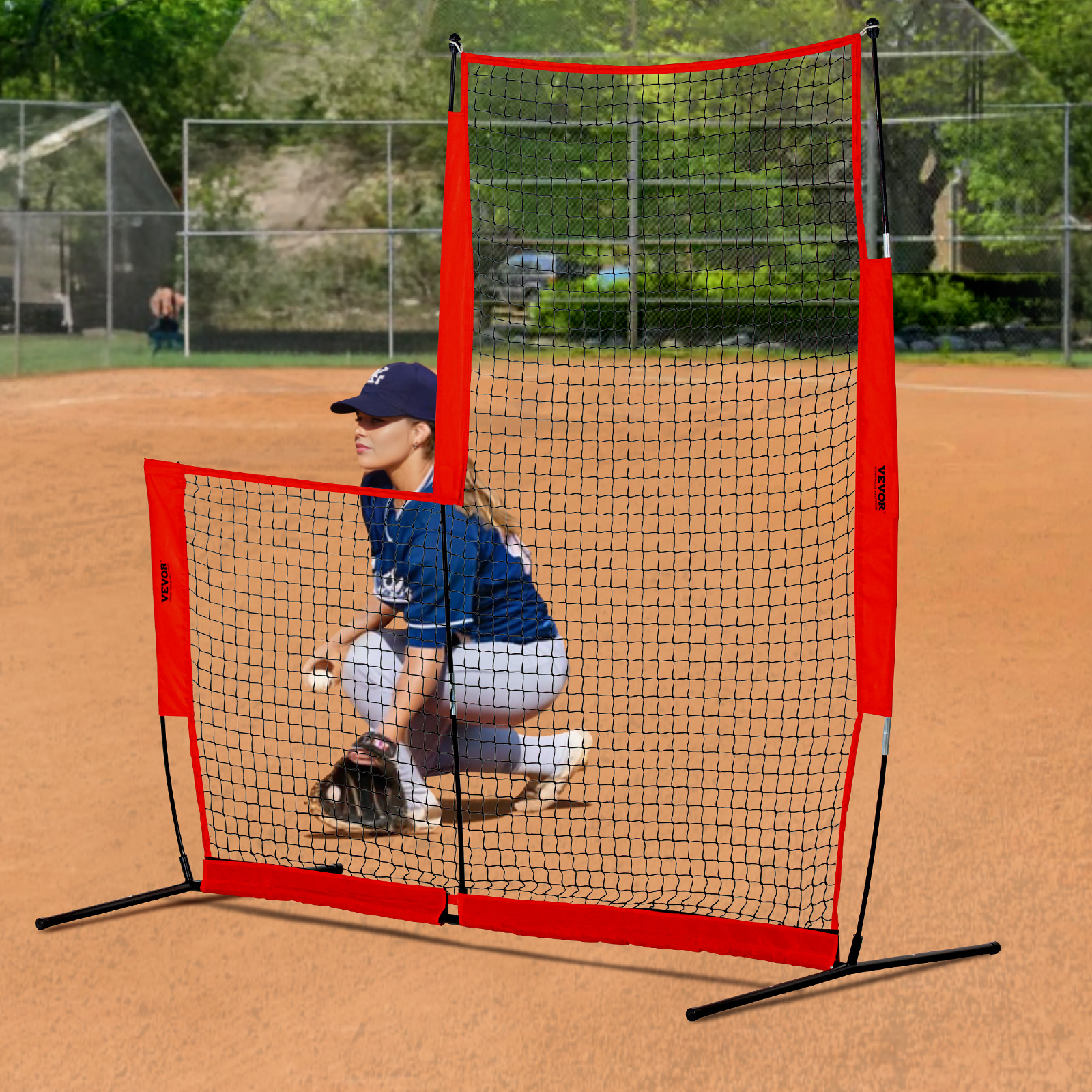 VEVOR I Screen Baseball Pitching Net for Batting Cage Softball Screen 9 Size