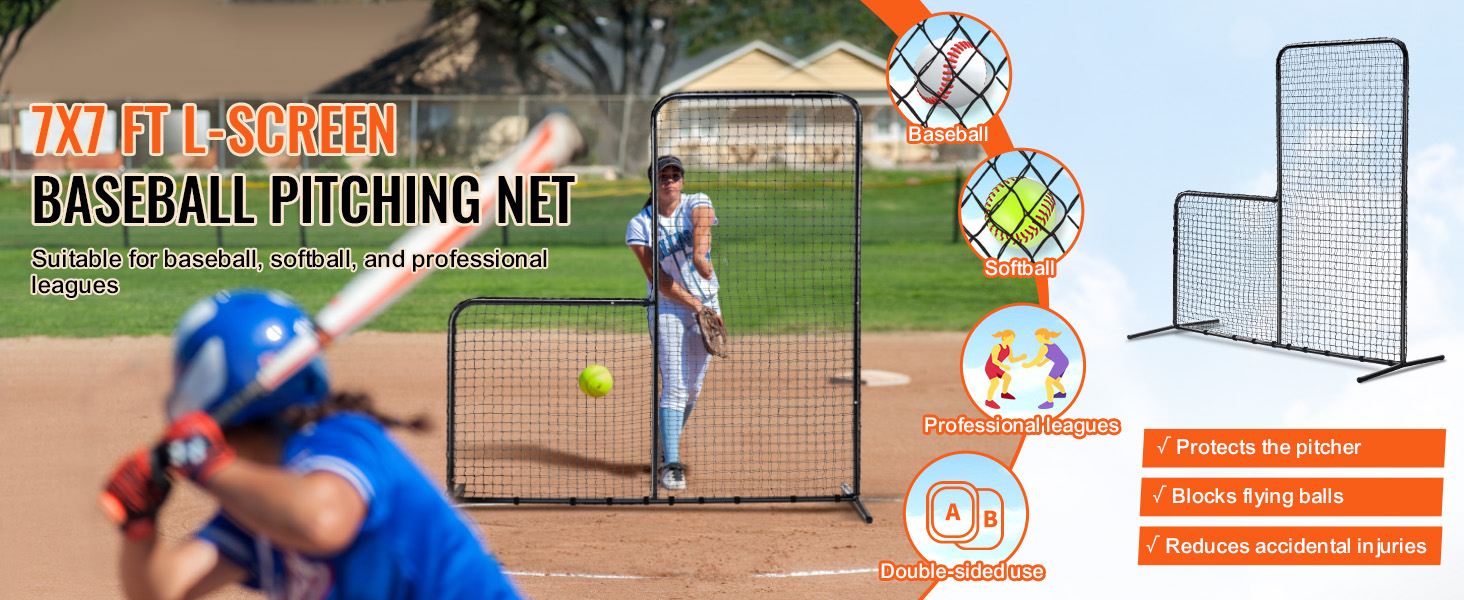 Filet/écran De Lanceportable Baseball & Softball 7x5 Pieds - Dodgers - Neuf