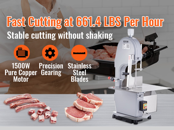 1500W Commercial Electric Meat Bone Saw Machine Meat Bone Cutting Cutter  Slicer