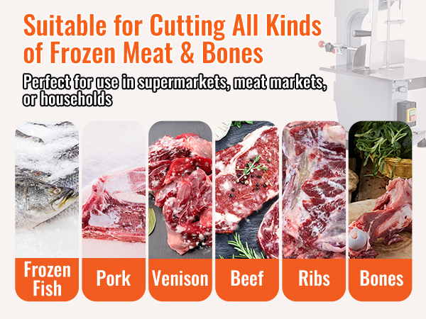 1500W Commercial Bone Saw Electric Frozen Meat Bone Cutter Meat Cutting  Machine