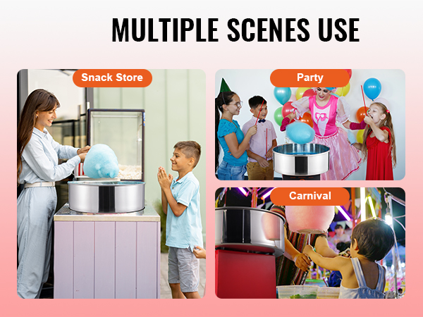 Zuckerwattemaschine 1000W - Edelstahl Maschine Mit Schüssel & Löffel Für Partys