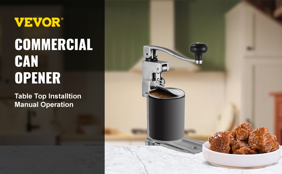 VEVOR Commercial Can Opener, 15.7 inches Tabletop Can Opener, Heavy Duty  Manual Table Can Opener for Restaurant Hotel Bar