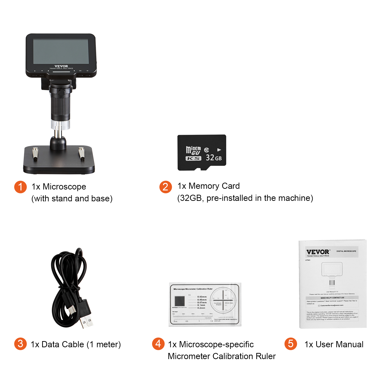 USCAMEL 1000X Microscopio Digitale per Bambini - Schermo 4K 3.5, Elettronico Ricaricabile con Kit di Vetrini - Educativo ingrandimento per monete, piante, insetti, apprendimento scientifico