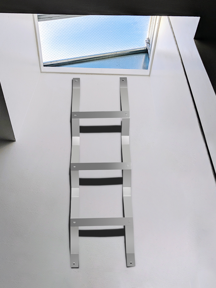 VEVOR VEVOR Basement Window Well Egress Escape Ladder 3-Step Aluminum W ...