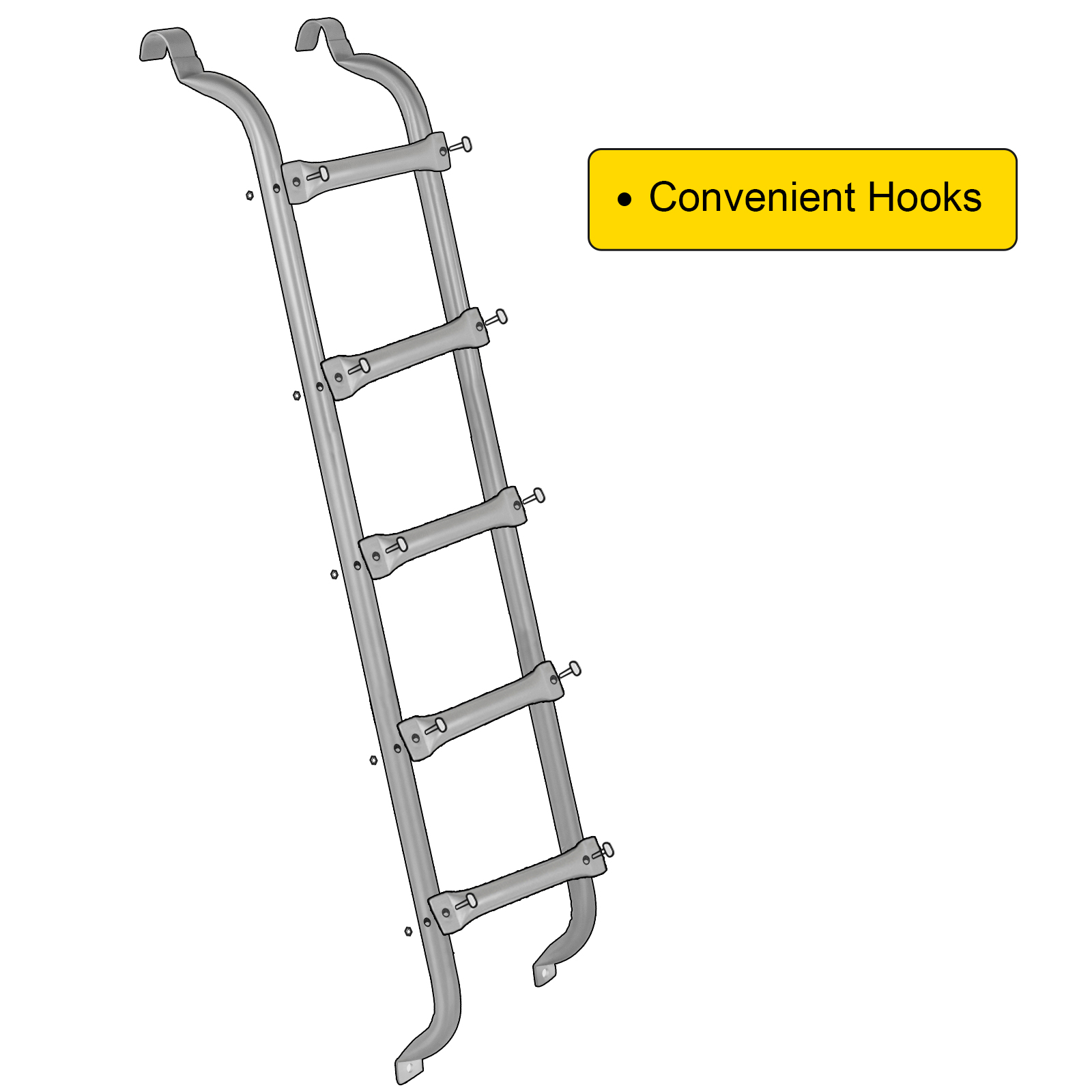 VEVOR VEVOR Egress Ladder Basement Egress Ladder 5-step Steel 400LBS 