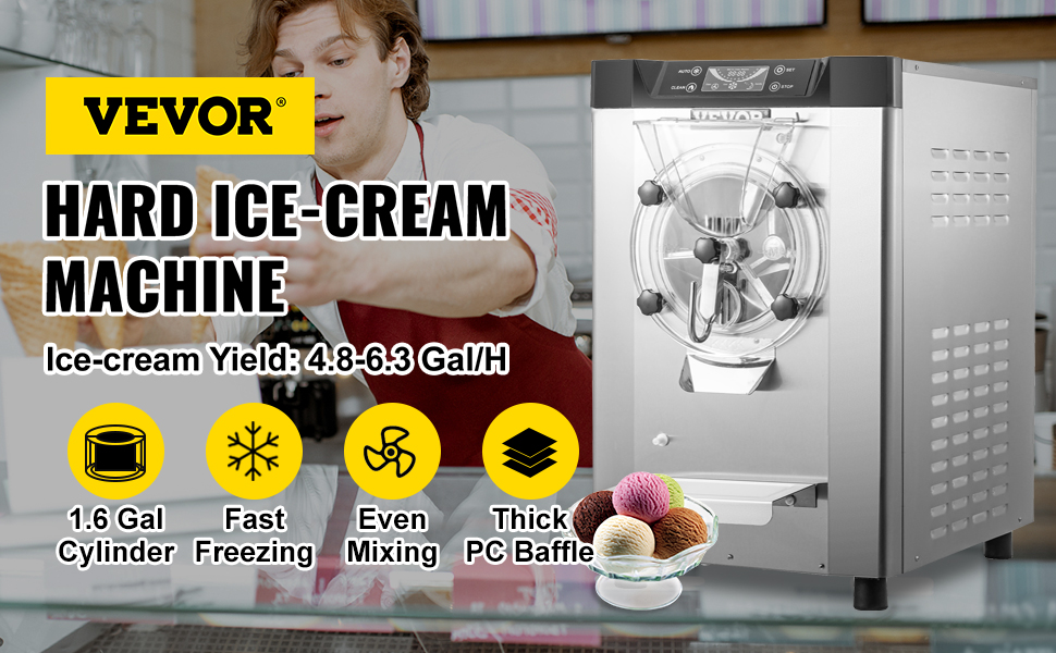 VEVOR VEVOR Máquina comercial para hacer helados duros Máquina