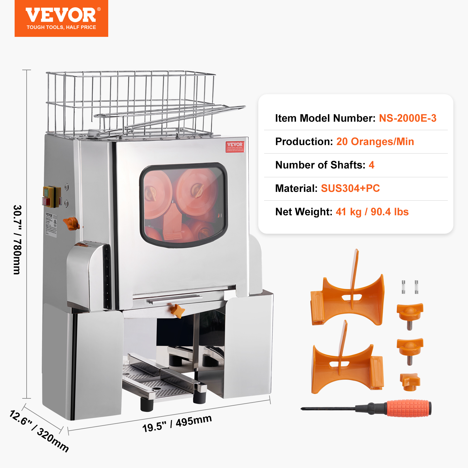 VEVOR Commercial Orange Juicer Machine 120W Juice Squeezer Extractor Filter Box - Picture 45 of 62