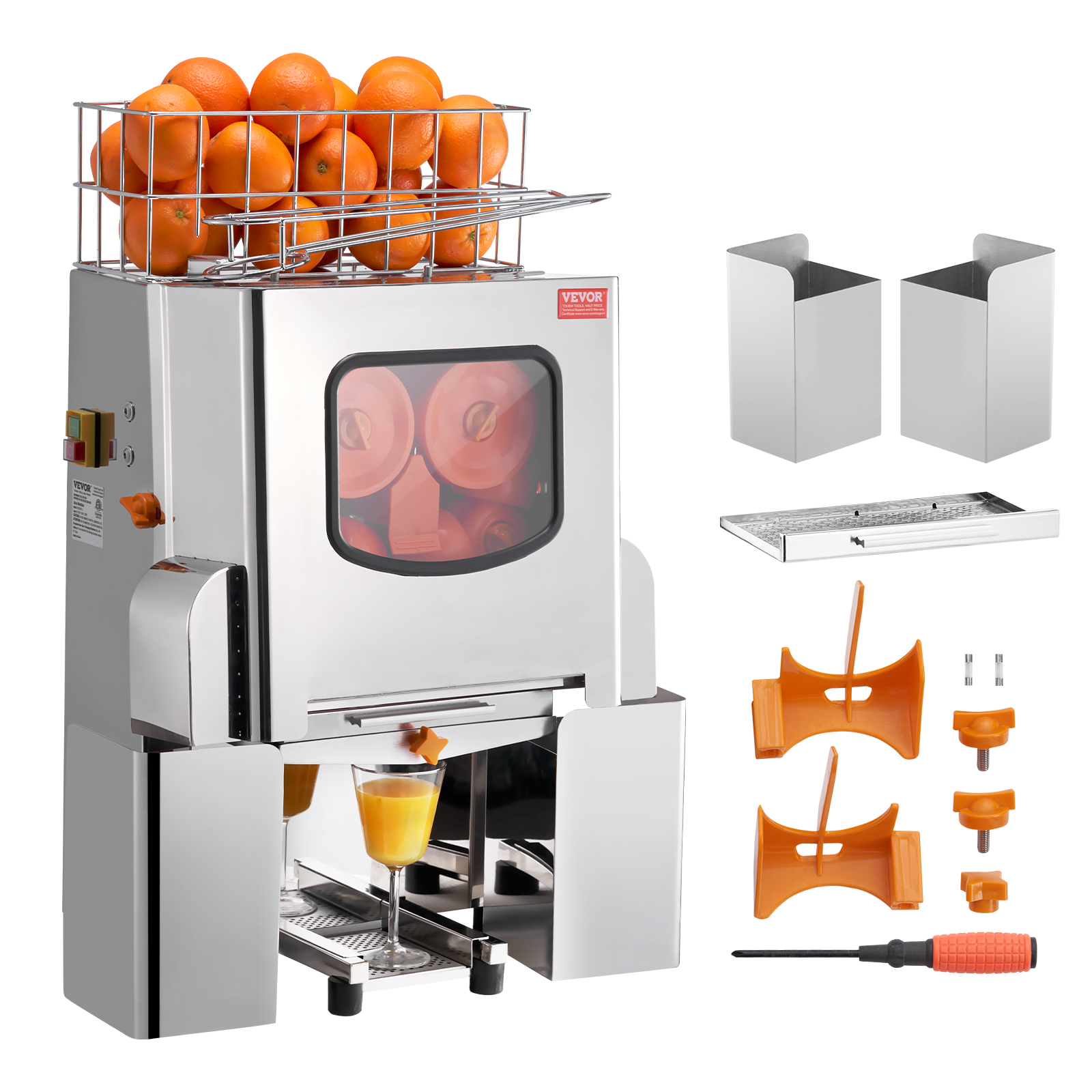 VEVOR Commercial Orange Juicer Machine 120W Juice Squeezer Extractor Filter Box - Picture 39 of 62