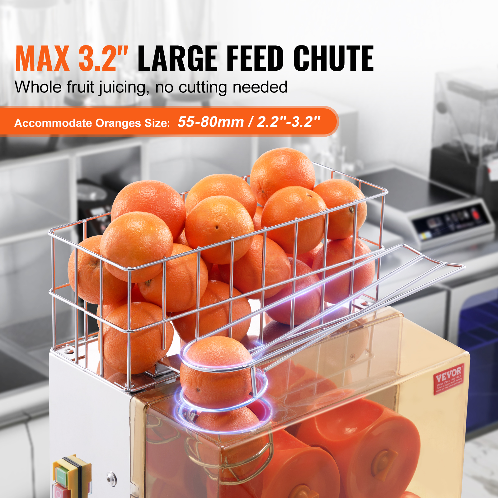VEVOR Commercial Orange Juicer Machine 120W Juice Squeezer Extractor Filter Box - Picture 17 of 62