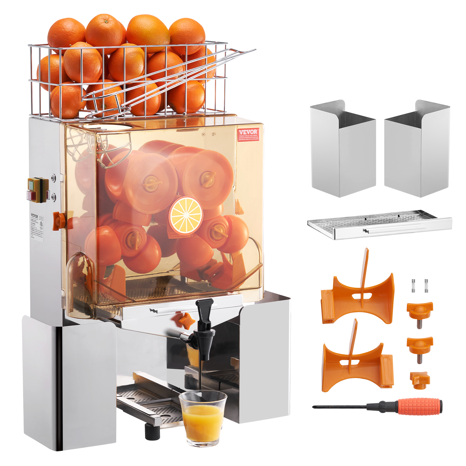 VEVOR Commercial Orange Juicer Machine 120W Juice Squeezer Extractor Filter Box - Picture 15 of 62