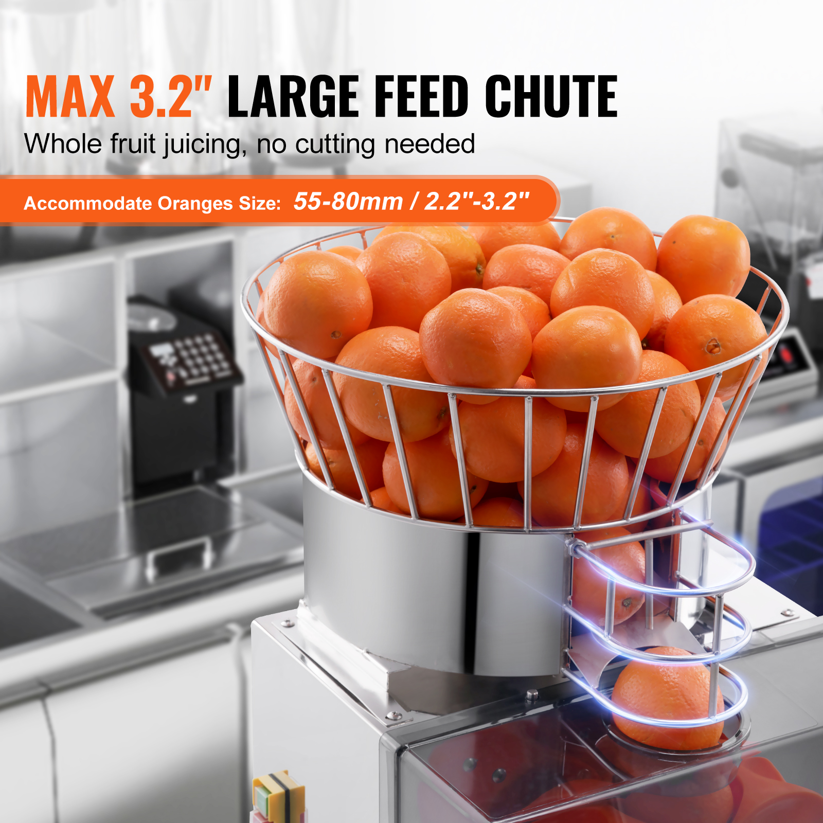VEVOR Commercial Orange Juicer Machine 120W Juice Squeezer Extractor Filter Box - Picture 29 of 62