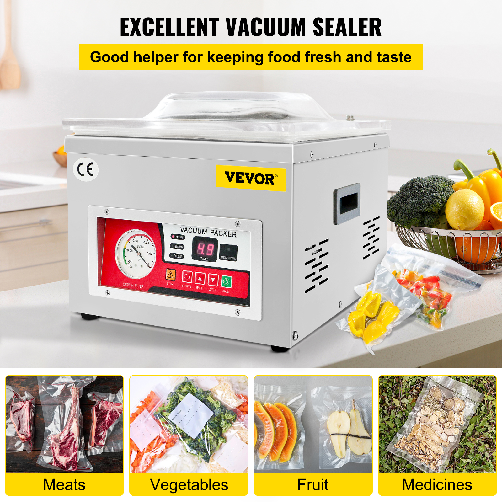 Chamber Vacuum Packaging Machine Food Vacuum Sealer SV1