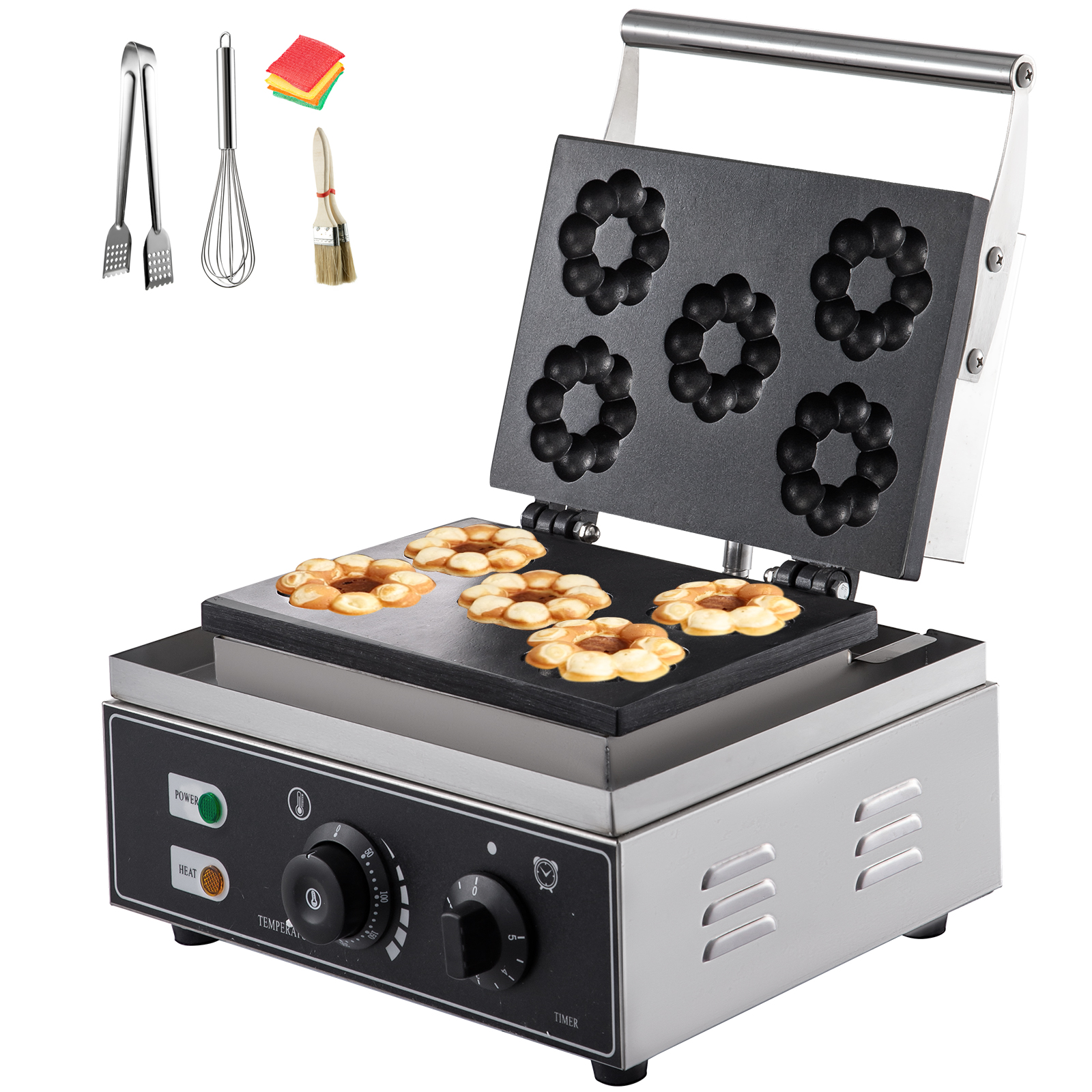 Details about   Commercial Nonstick Electric Waffle Donut Doughnut Wonut Maker Machine Baker 