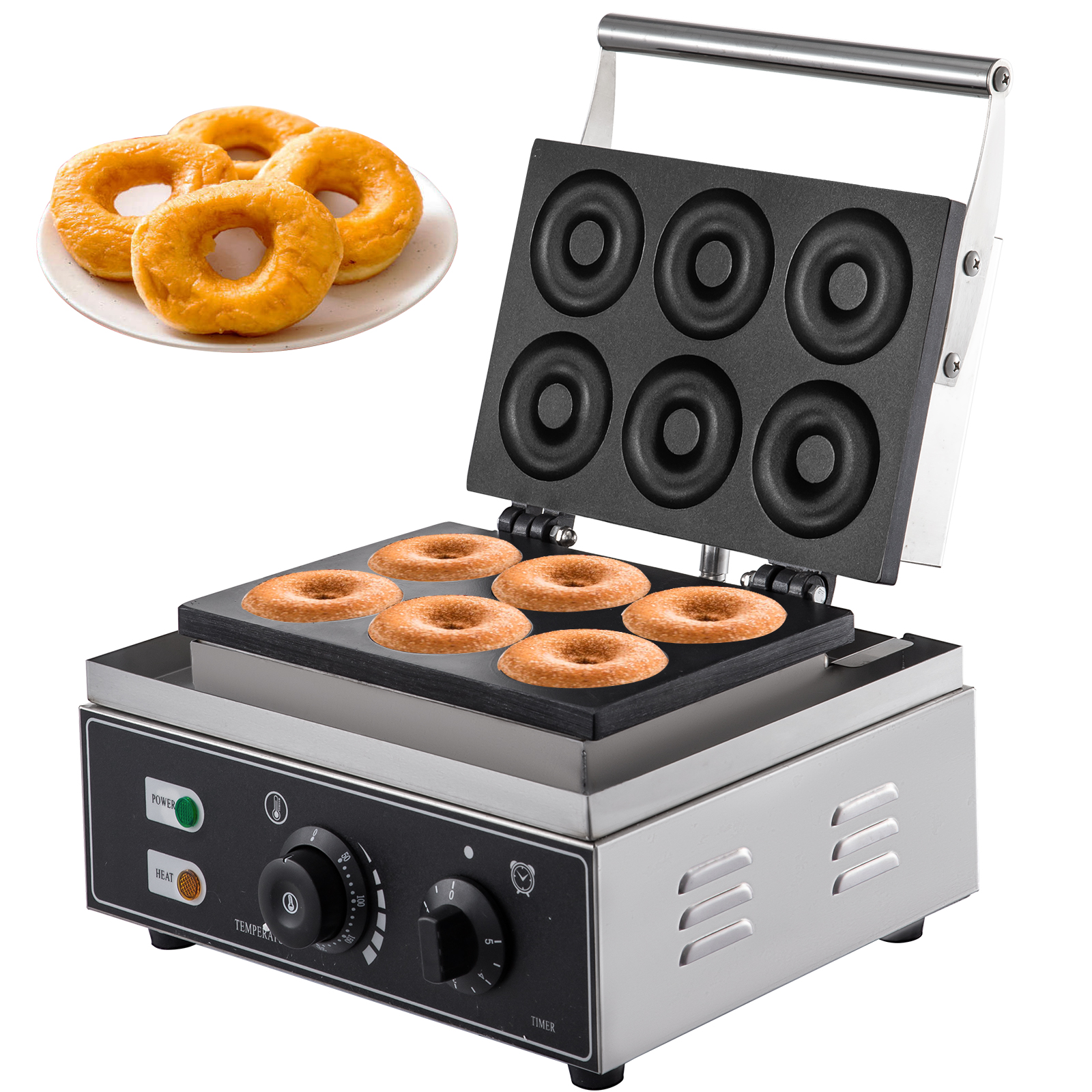 Donut maker professionele donut wafelijzer donut ijzer donut machine 6 ...