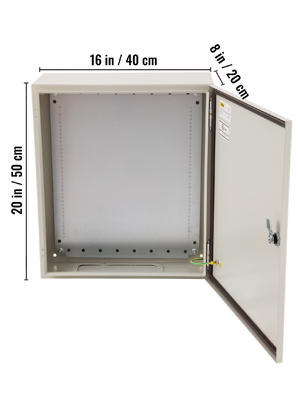Caja de acero VEVOR NEMA, caja eléctrica de acero NEMA 4X de 8 x 8 x 6'',  IP66 a prueba de agua y polvo, caja de conexiones eléctricas para  exteriores/interiores