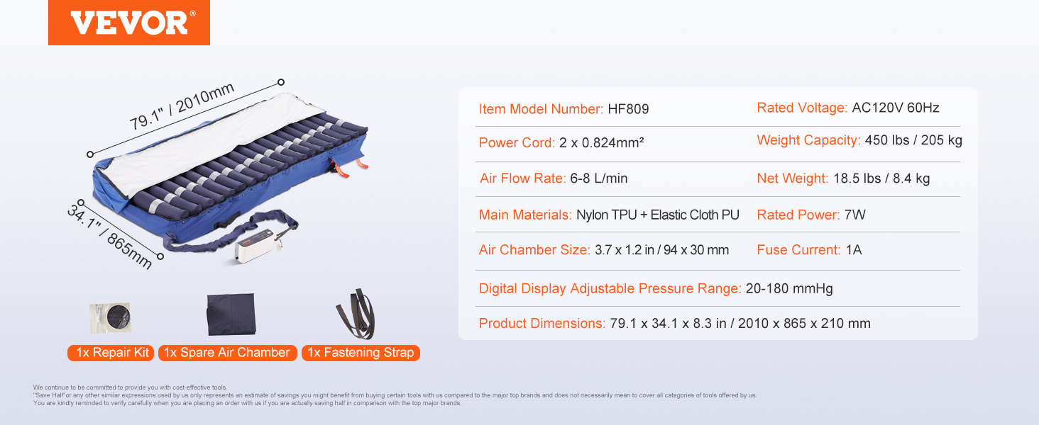 Title 7, VEVOR Alternating Air Pressure Mattress Dual-La...