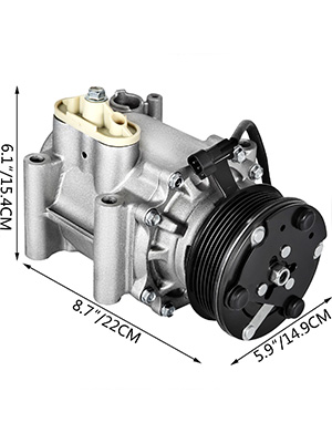 PARTS REALM A/C Compressor Kit For 2006-2007 Saturn Vue 3.5L – Includes Drier, Valve, Seals