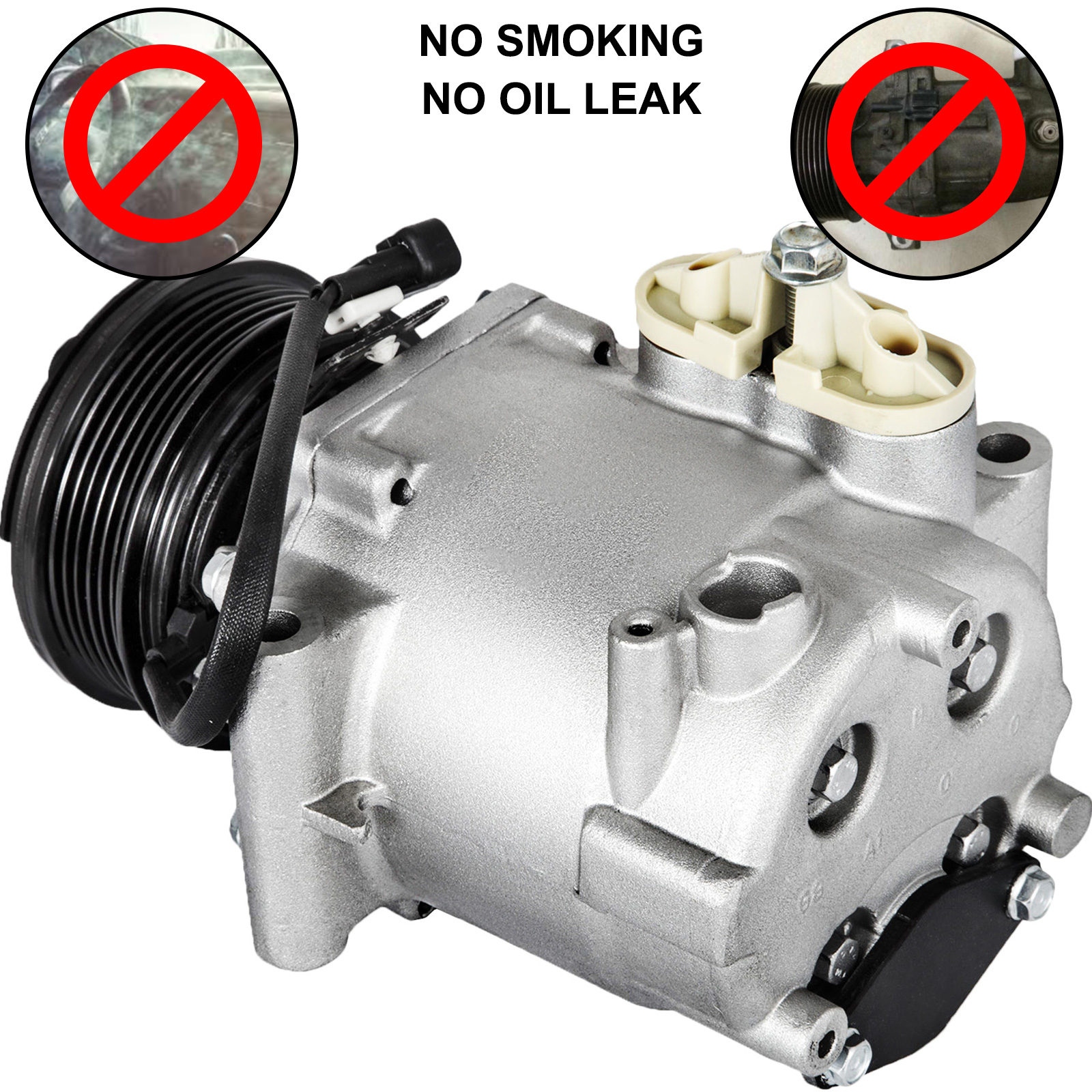 VEVOR A/C Compressor Kit Aluminum AC Compressors w/ Clutch AC