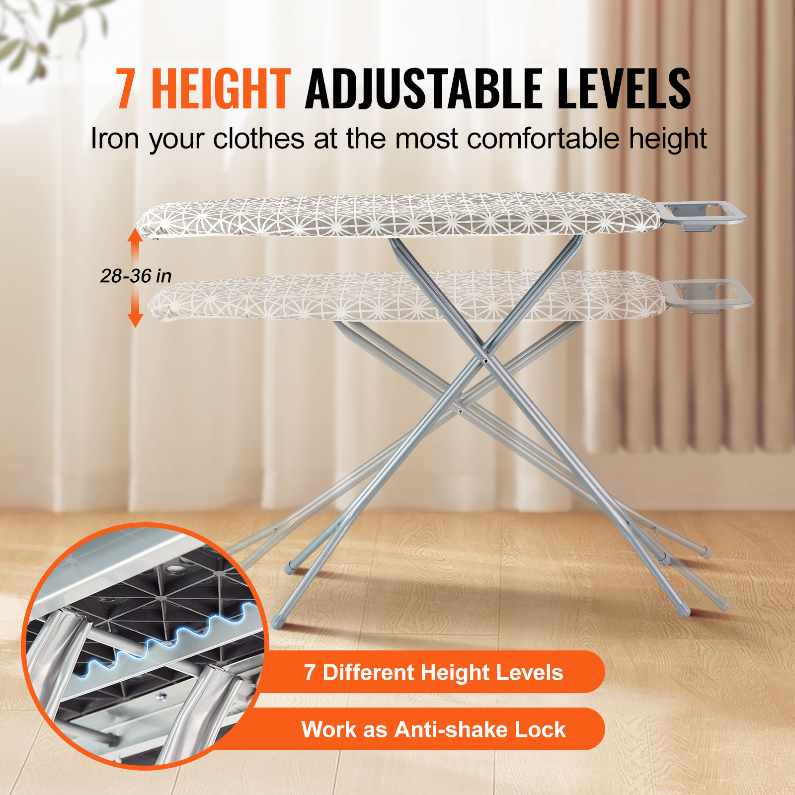 Ironing Board Large/Small Ironing Surface Thickened 4/3 Layers Iron Board - Picture 7 of 38