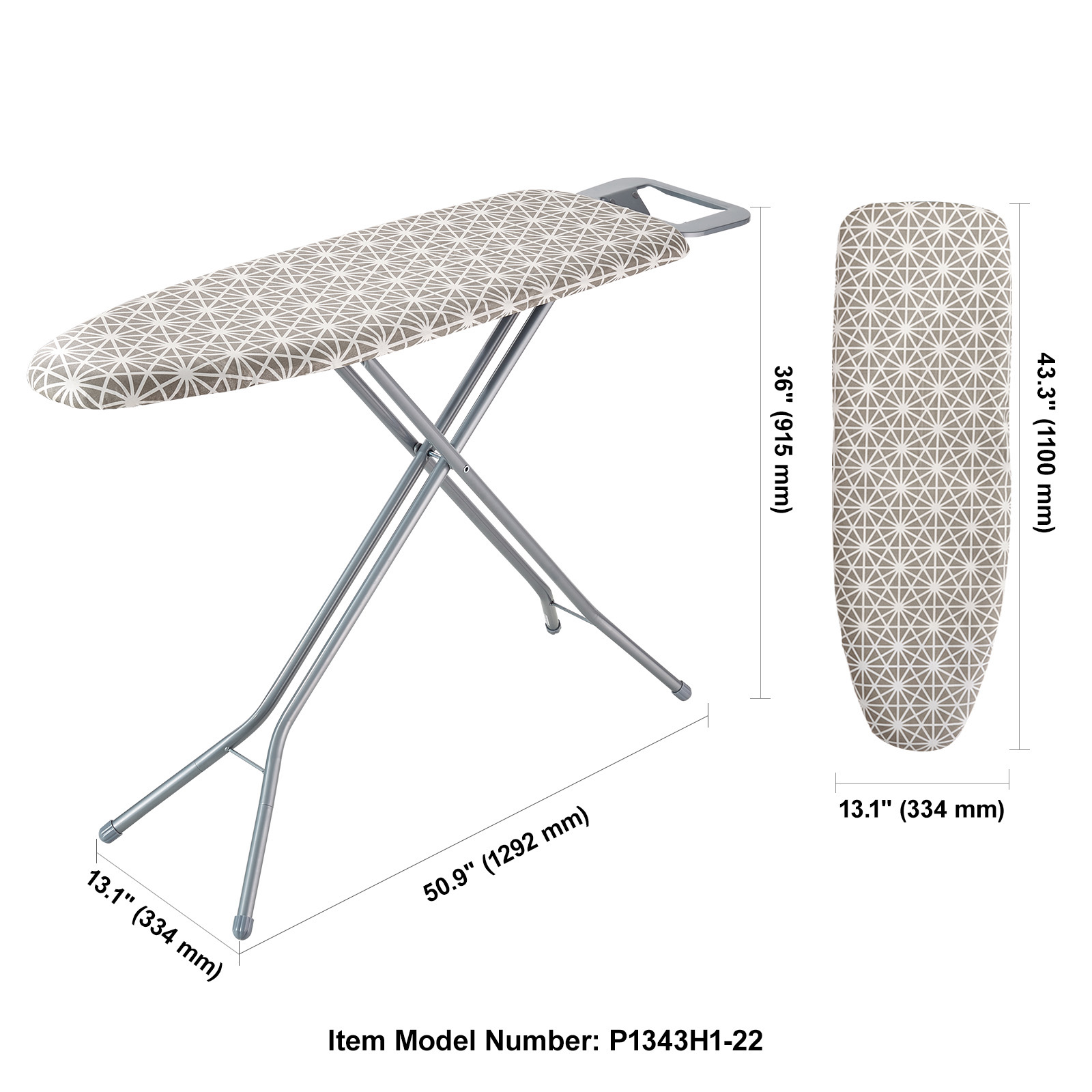 Ironing Board Large/Small Ironing Surface Thickened 4/3 Layers Iron Board - Picture 9 of 38