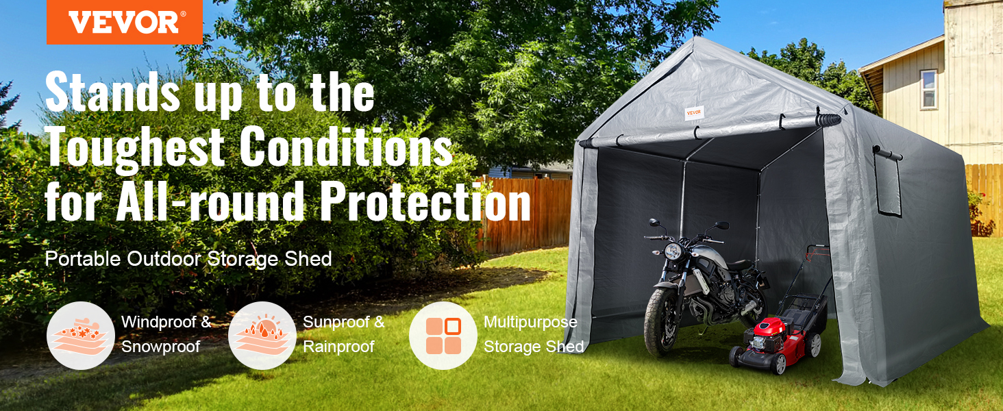 Tente de rangement pour vélo d'extérieur, bâche imperméable pour tondeuse à  gazon et outils, couverture de vélo portable extra large