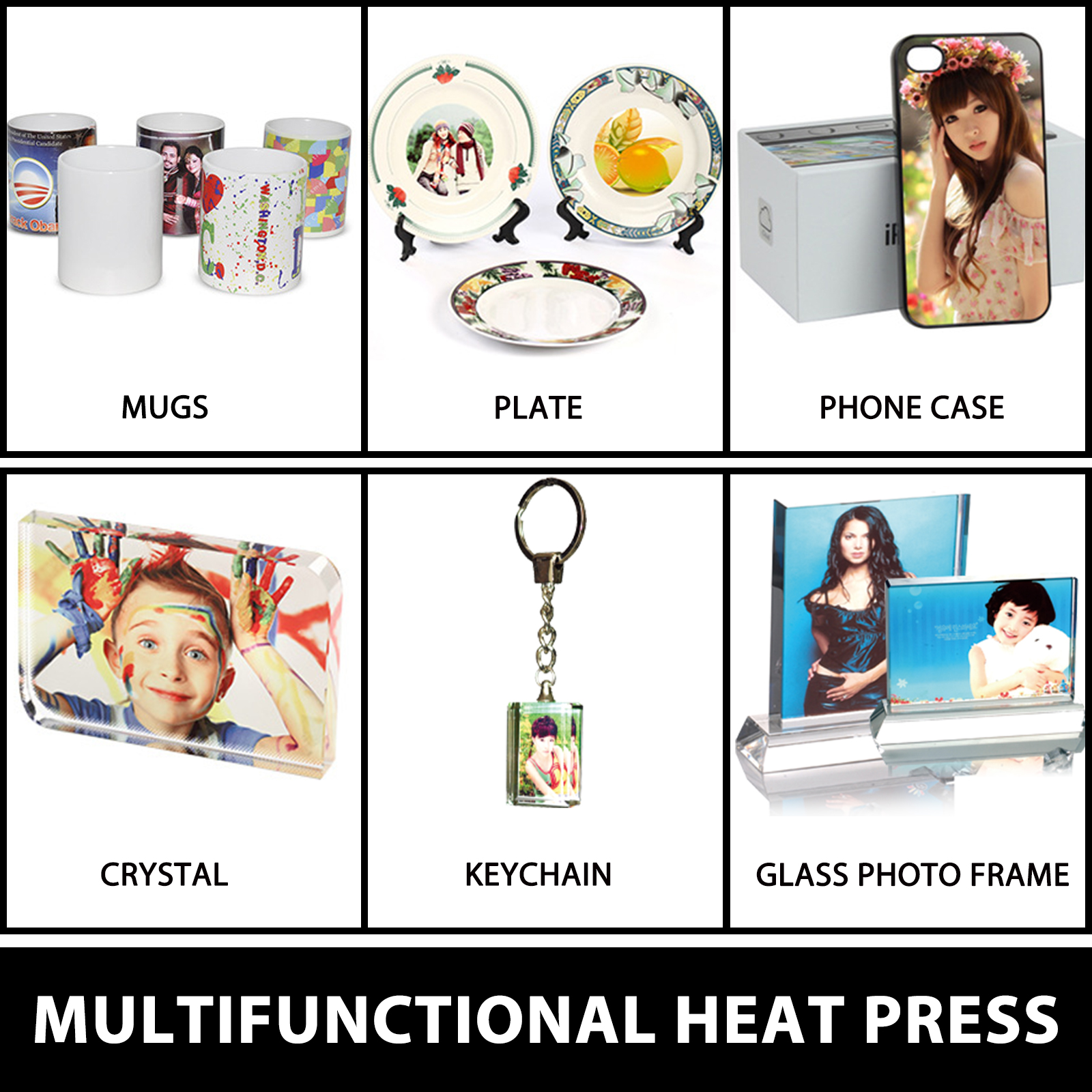 3D Vacuum Sublimation Heat Press Machine Kit For Phone Case Mug